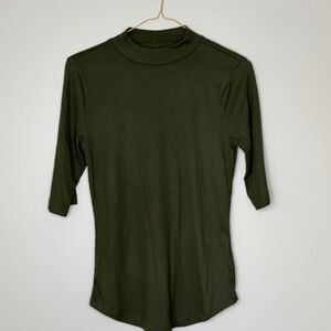 GAP Dark Green Women's Ribbed Top NEW
